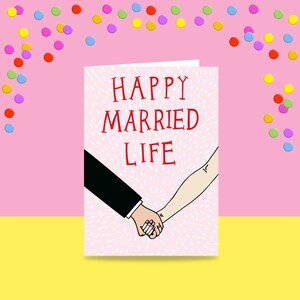 Greeting Card - Happy Married Life | Marriage Card | Wedding Card