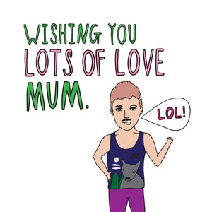 Mothers Day Card Wishing You Lots Of Love Mum BOY VERSION image 1