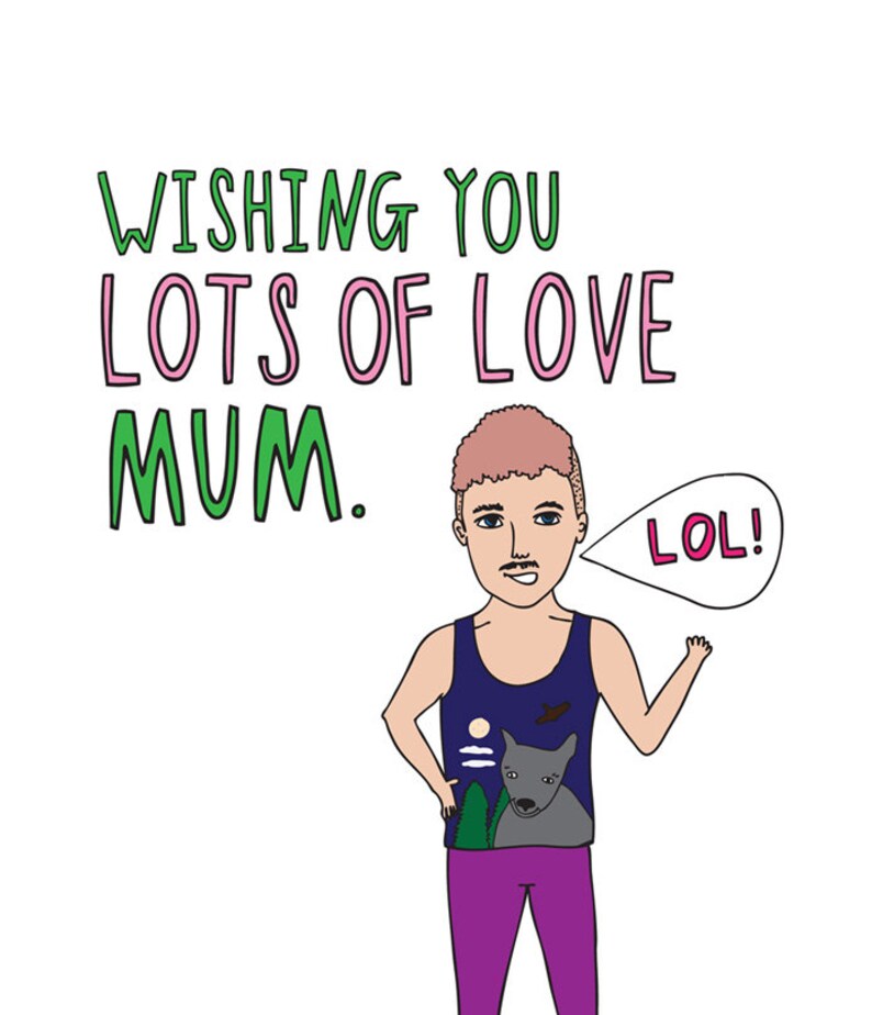 Mothers Day Card Wishing You Lots Of Love Mum BOY VERSION image 1