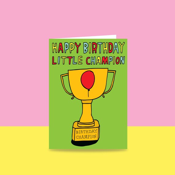 Carte D Anniversaire Joyeux Anniversaire Petit Champion Etsy Carte D Anniversaire Joyeux Anniversaire Petit Champion Etsy