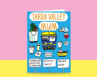 Mother's Day Card  - Yarra Valley Mum | Local Suburb Card | Card For Yarra Valley Mother | Australian Mum Card