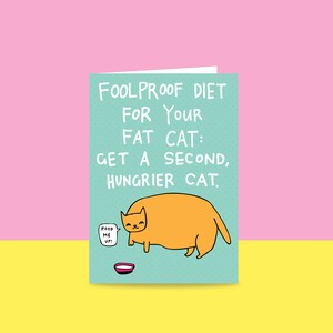 Greeting Card Foodproof Diet For Your Fat Cat image 1