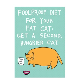 Greeting Card Foodproof Diet For Your Fat Cat image 2