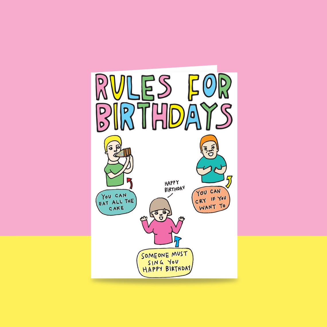 Birthday Card Rules For Birthdays | Etsy