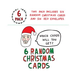 6 Pack Of Random Christmas Cards
