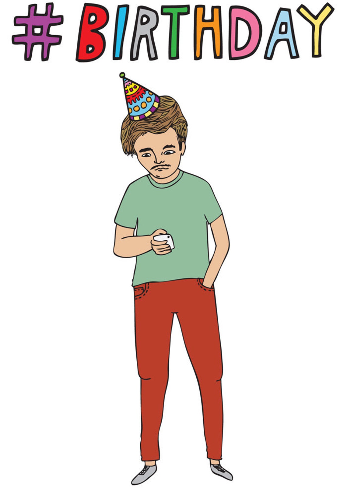 Birthday Card Hashtag Birthday - Etsy