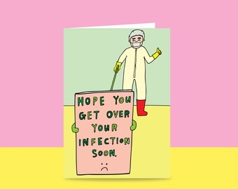 Get Well Soon Card - J'espère que vous guérirez bientôt de votre infection