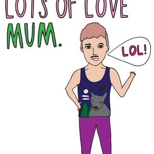 Mothers Day Card Wishing You Lots Of Love Mum BOY VERSION image 2