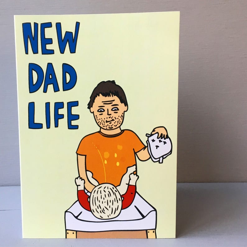 Father's Day Card New Dad Life Etsy