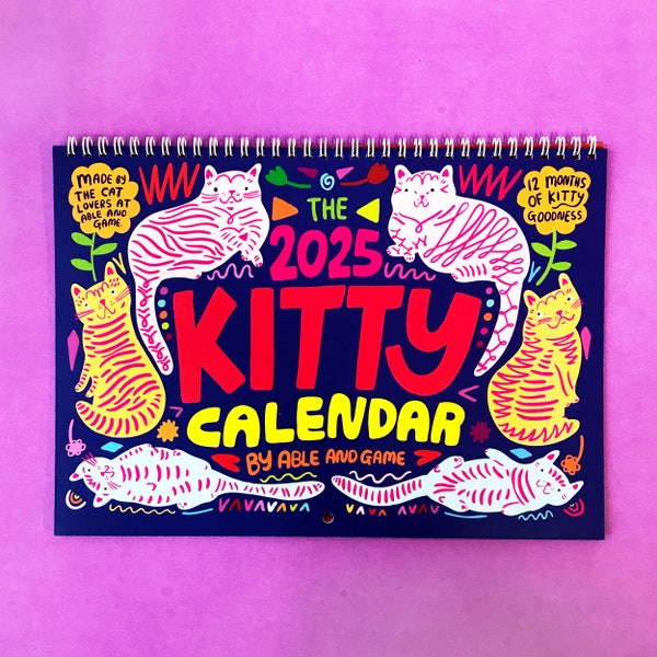 2024 2025 Cat Calendar Etsy
