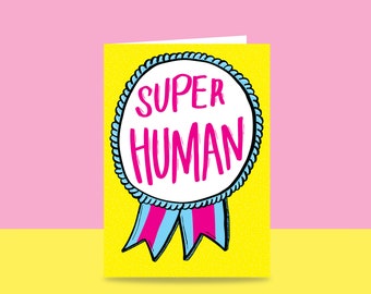 Thank You Card - Super Human | Congratulations Card