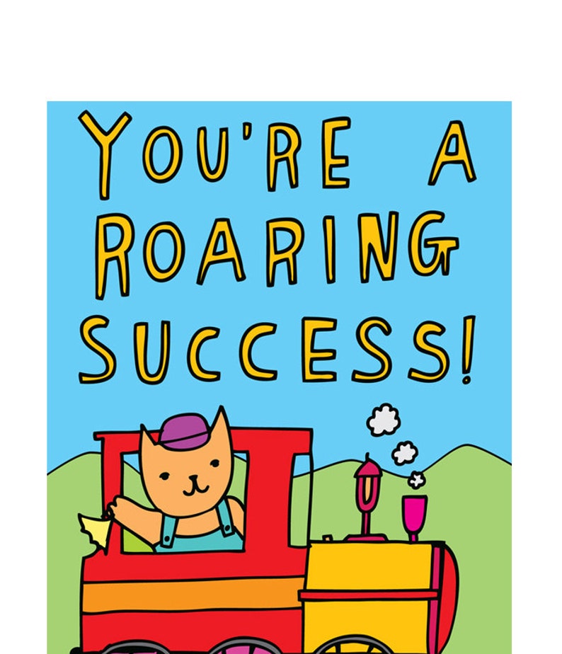 Congratulations Card You're A Roaring Success image 2