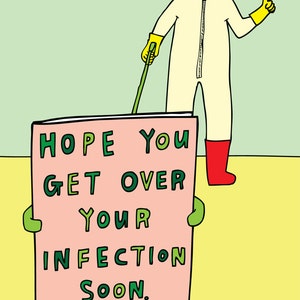 Get Well Soon Card Hope You Get Over Your Infection Soon image 3