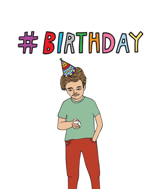 Birthday Card Hashtag Birthday | Etsy