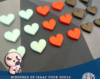 Contenedores de corazón para The Binding of Isaac Four Souls, contadores de vida para jugadores y monstruos, fichas de salud, piezas del juego de mesa 4 Souls