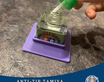 Soporte antivuelco para pegamento Tamiya, soporte para botellas de pegamento para hobby, prevención de derrames, herramienta para modelismo, organizador impreso en 3D para cemento Tamiya, regalo DnD