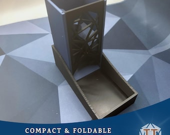Torre de dados plegable, rodillo de dados portátil para juegos de rol y de mesa, herramienta de dados para viajes, accesorio para escaramuzas y miniaturas, regalo de D&D.
