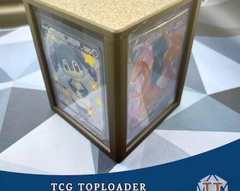 Caja de presentación de carga superior, capacidad para 30 cartas, tapa magnética, estuche protector para guardar cartas coleccionables, regalo para Pokémon TCG, Magic, Lorcana y Yu-Gi-Oh!