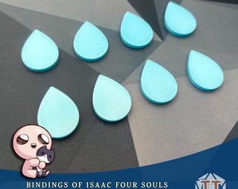 Fichas TEAR para The Binding of Isaac Four Souls, fichas Tear personalizadas para la expansión Four Souls, piezas de juego para el juego de mesa 4 Souls