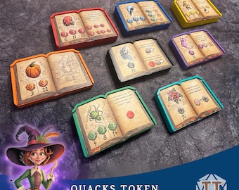 Quacks of Quedlinburg Storage Organizer, Token Trays for Quacks Board Game & Expansions, Herb Witches