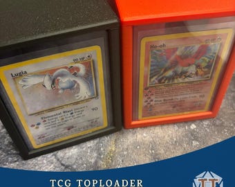Caja de almacenamiento personalizada de carga superior, con capacidad para 80 cartas, tapa magnética, vitrina y protección para cartas coleccionables, regalo para Pokémon TCG, Magic, Lorcana y Yu-Gi-Oh!