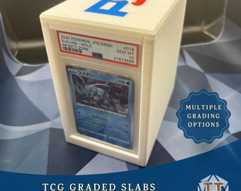 Caja de almacenamiento personalizada con losas graduadas, tapa magnética, vitrina y protección para cartas coleccionables, regalo para Pokémon TCG, Magic, Lorcana y Yu-Gi-Oh!
