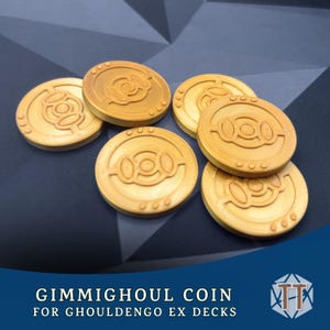 Gold Coin Counter for Gholdengo ex & Gimmighoul TCG, Shiny Token, Ability Used Marker PTCG