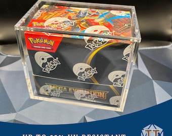 Protector magnético de acrílico para cajas de refuerzo, estuche resistente a los rayos UV para cartas Pokémon TCG.
