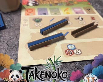 Takenoko irrigation channels, 20 Piece upgrade Kit, board game accessories, Water Tokens for Takenoko Boardgame