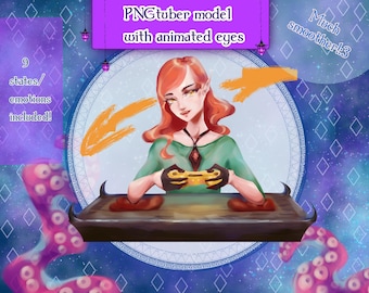 pngtuber animated for veadotube vampire giftuber premade for twitch, youtube, discord vtuber gaming pngtuber gif for obs, veadotube