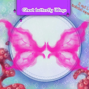 pink fairy wing transparent PNG butterfly fairy Streaming Asset for Twitch, Youtube, Discord as Sub Badge, Channel Point, Emote fairy wings