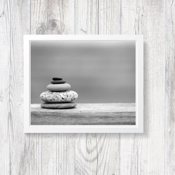 Zen Photo Zen Decor Meditation Yoga Room Balance Stones Zen Art Digital Download Zen Photography Colour Black And White Harmony