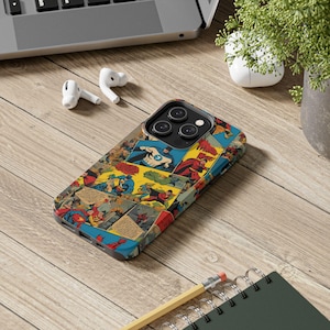 Superhero Tough Phone Cases, Comic Book Phone Cover, Gift for Men & Women, Unique Mobile Case, Birthday Present, Geeky Phone Accessory