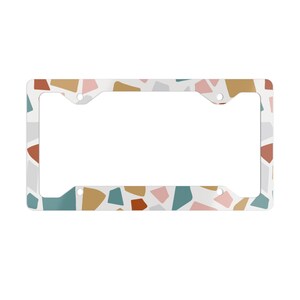 Stylish Metal License Plate Frame, Car Accessory, Unique Gift for Car Lovers, Decorative Auto Frame, Perfect for Gift For Her