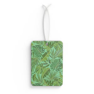 Tropische planten auto luchtverfrisser, girly monstera dierenprint bloemenaroma decor, milieuvriendelijke autogeur, cadeau voor natuurliefhebbers,