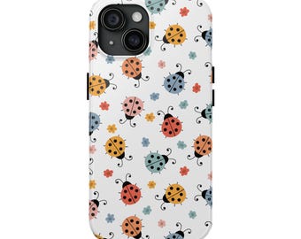 Süße Marienkäfer-Handyhülle, insektenästhetische, robuste Abdeckung, Girly Bug-Design, Schutzhülle, einzigartiges Geschenk für sie, Geburtstagsgeschenk, Natur, Meme