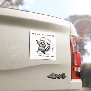 Car Magnets - Funny Political Raccoon, Political Campaign Magnet, Animal Lover Gift, Car Decor, Political Humor Gift