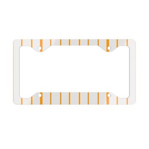 Stylish Metal License Stripped Plate Frame for Unique Personalization, Car Accessory, Gift for Car Enthusiasts, Perfect for Holidays