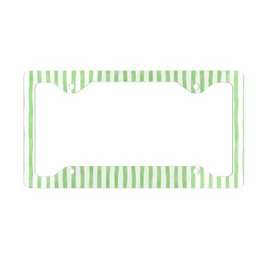 Stylish Metal License Stripped Plate Frame for Unique Personalization, Car Accessory, Gift for Car Enthusiasts, Perfect for Holidays