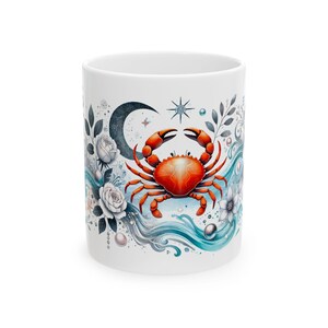 Cancer Astrology Mug, Zodiac Sign Coffee Cup, Horoscope Tea Mug, Constellation Drinkware, Birthday Gift Idea, Spiritual Gift, Cancer Season