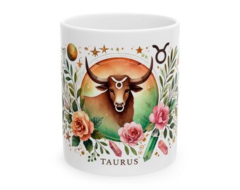 Taurus Zodiac Mug, Astrology Horoscope Gift
