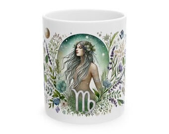Virgo Astrology Coffee Mug, Zodiac Sign Gift