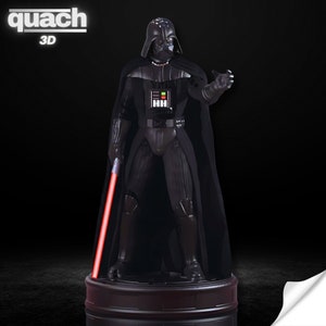 Darth Vader Figure (Pre Supported and Unsupported), Darth Vader Stl 3D Printing, Star Wars Stl 3D model design, Darth Vader Digital STL