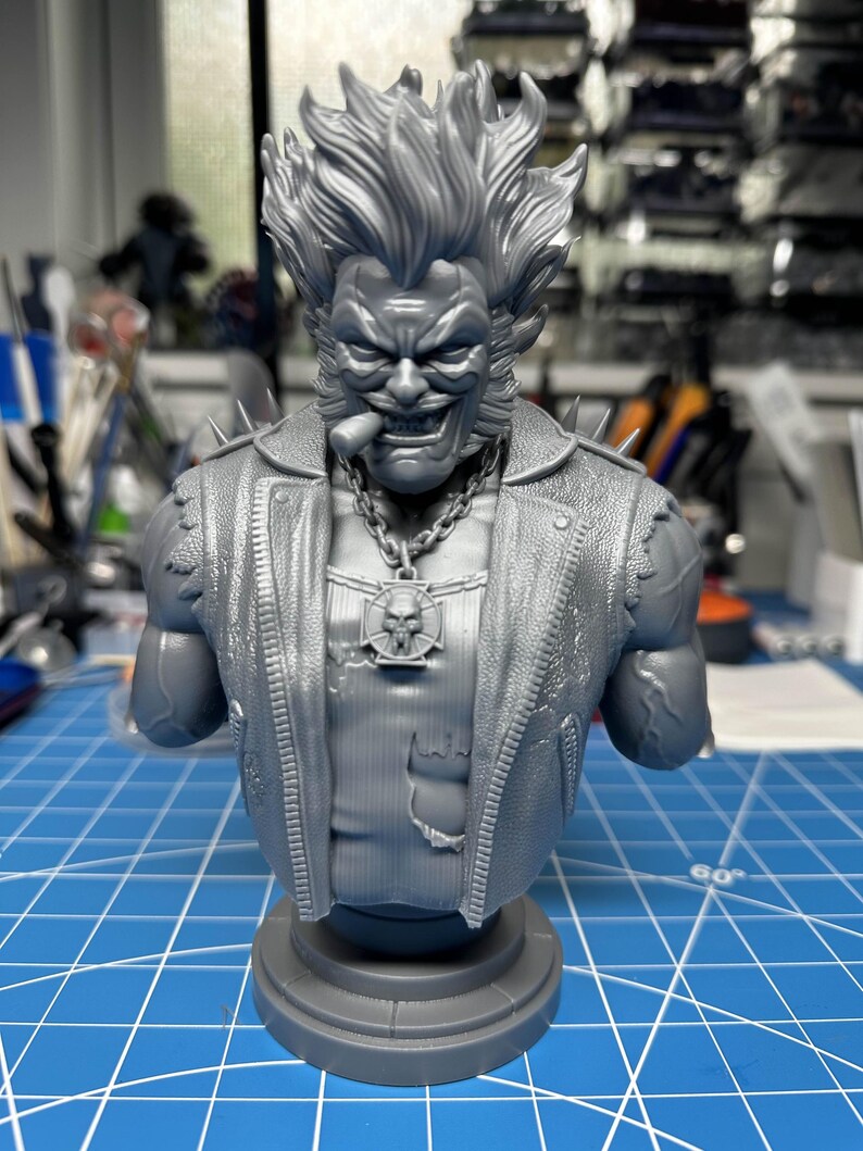 Lobo Bust (pre Supported and Unsupported), DC Comics Stl File 3D ...
