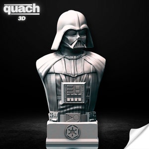 Darth Vader Bust (Pre Supported and Unsupported), Darth Vader Stl 3D Printing, Star Wars Stl 3D model design, Darth Vader Digital STL