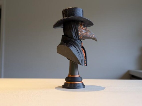 ペスト医師の胸像（サポート付きとサポートなし）、ペスト医師のSTL 3D