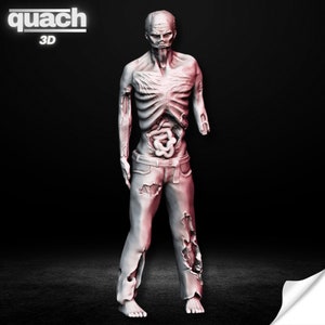 Zombie Miniature (Pre Supported and Unsupported), Zombie Stl File 3D Printing, Zombie Stl 3D model design, Zombie Statue STL, Digital