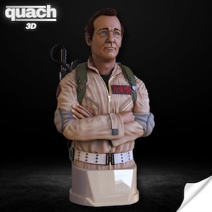 Peter Venkman Bust (Pre Supported and Unsupported), Ghostbusters Stl File 3D Printing, Stl 3D model design, Ghostbusters Digital STL