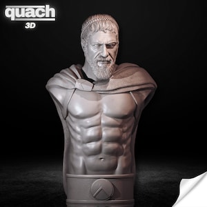 Popiersie Leonidasa, plik STL 300 do druku 3D, projekt modelu 3D postaci filmowej STL 300, posąg Leonidasa STL, cyfrowe popiersie Leonidasa STL, model