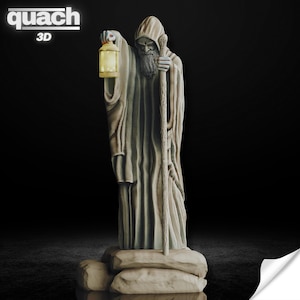 Figura del Ermitaño (con soporte y sin soporte), impresión 3D de archivos STL, diseño de modelo 3D STL de cartas del Tarot, estatua STL, STL digital de Tarot